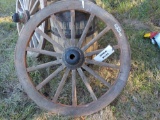 Teak Wood Wagon Wheel