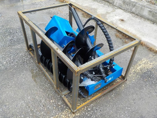 AGROTK SSECAG-Y HD Auger to suit Skidsteer c/w 3 Auger Bits - Unused