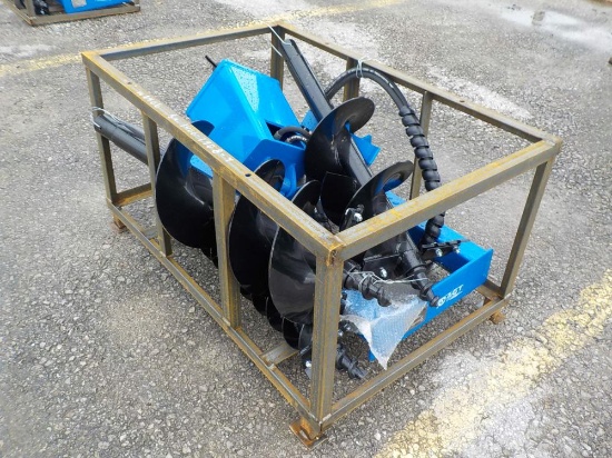 AGROTK SSECAG-Y HD Auger to suit Skidsteer c/w 3 Auger Bits - Unused