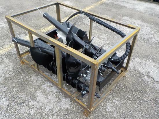 Mower King SSECAG-Y Auger to suit Skidsteer c/w 3 Auger Bits - Unused