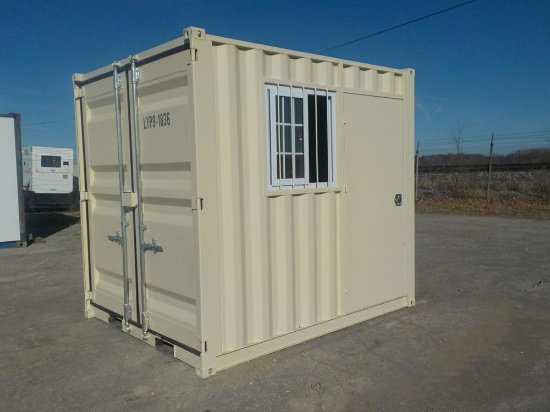 9' Container c/w 1 Window, 1 Door - Unused