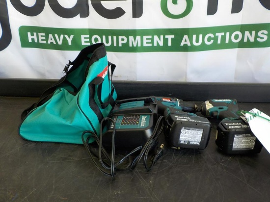Makita XT2815B 18 V Lithium Kit - Hammer Driver Drill, Impact Driver
