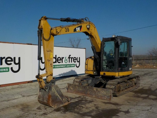 2017 Caterpillar 308E2CR Excavator c/w Cab, A/C, 18" Rubber Block Pads, Bla