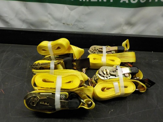 1 1/2" x 15' HD Tuff Tow Ratchet Straps (5 of) - Unused