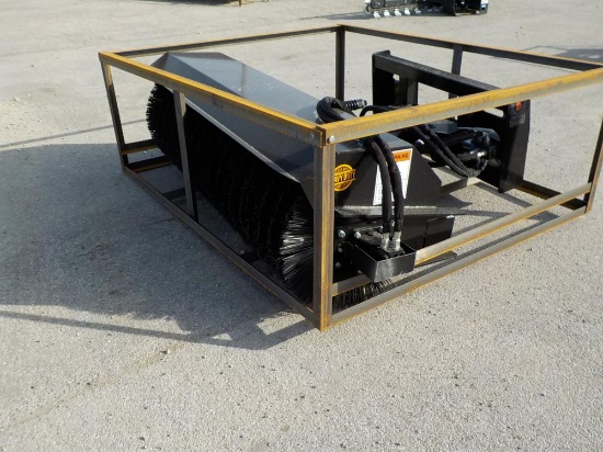 Angle Broom to suit Skidsteer - Unused