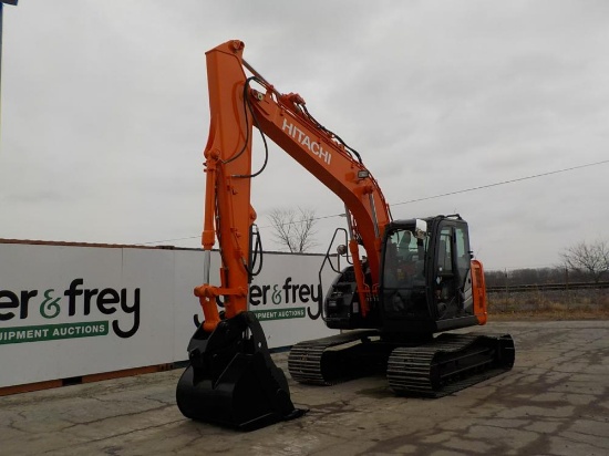 2018 Hitachi ZX135US-6 Excavator c/w Cab, A/C, 28"/700mm Pads, CV, QH, Aux