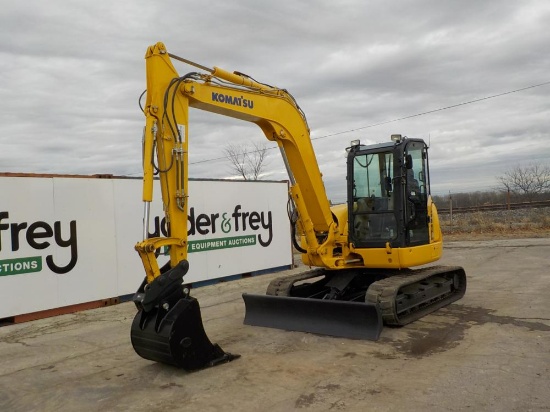 2020 Komatsu PC80MR-5E0 Excavator c/w Cab, A/C, 18"/450mm Rubber Tracks, Bl