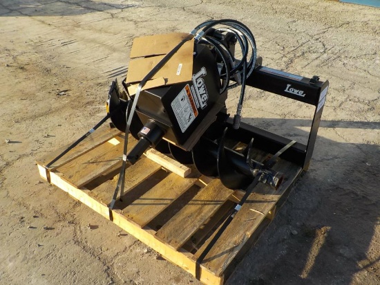 Lowe Hydraulic Auger 750 c/w 12" Skidsteer Quick Attach - Unused