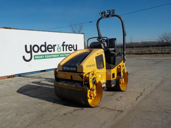 2016 Volvo DD25B Double Drum Vibrating Roller c/w Roll Bar