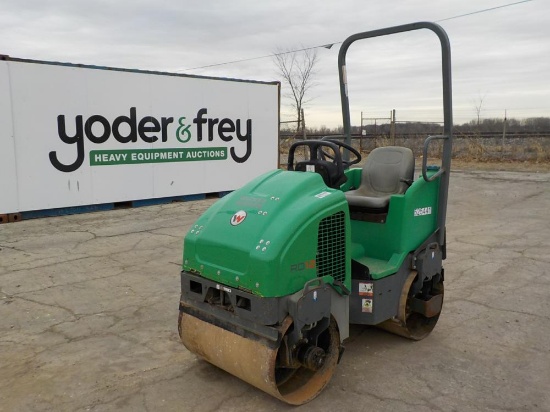 2013 Wacker RD12A Double Drum Vibrating Roller c/w Roll Bar (1,441 Hours)