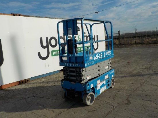 2014 Genie GS-1930 19' Electric Scissor Lift, 25' Working Height, 30" Wide