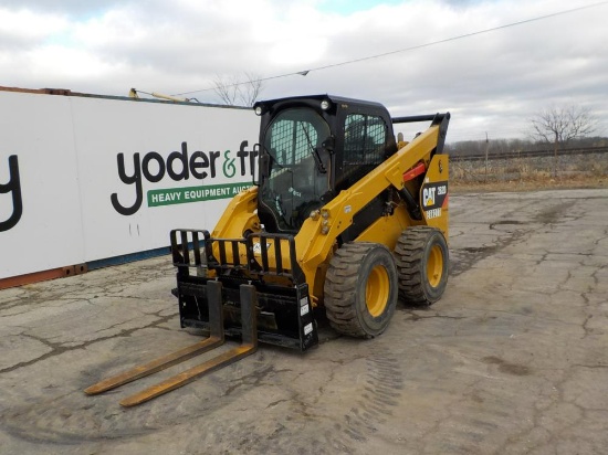 2017 Caterpillar 262D Wheeled Skidsteer Loader c/w Cab, A/C, 2 Speed, Aux H