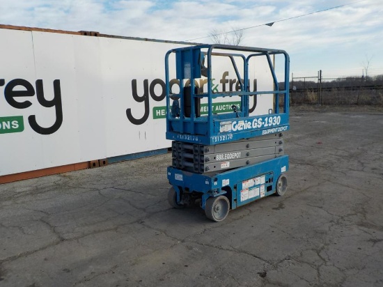 2014 Genie GS-1930 19' Electric Scissor Lift, 25' Working Height, 30" Wide