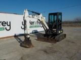 2016 Bobcat E35I Excavator c/w Cab, Rubber Tracks, Blade, Swing Boom, Aux H