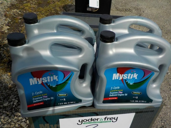 Mystick Synthetic 2 Cycle Motor Oil 4 Gal per Case - Unused