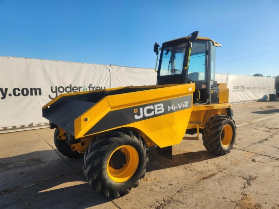 2018 JCB 7FT 7 Ton Dumper c/w Cab (1,370 Hours)