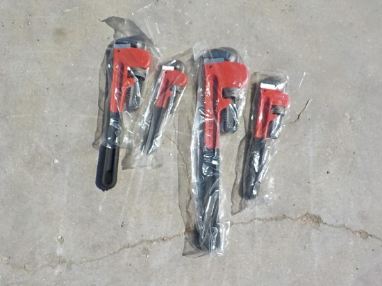 4 Pc Steel Pipe Wrench  ATE-34030