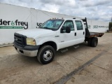 2007 Ford F350XL 4x4 Crew Cab, Flatbed, 4 Door Truck c/w 6L Power Stroke V8
