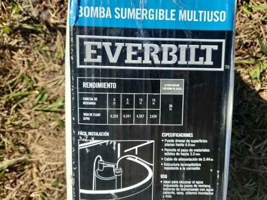 Everbilt 1.6 HP 28 GPM Submisable Utility Pump