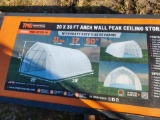Tmg Industrial ST2031P 20' x 30' Arch Wall Peak Ceiling Storage Shelter w/