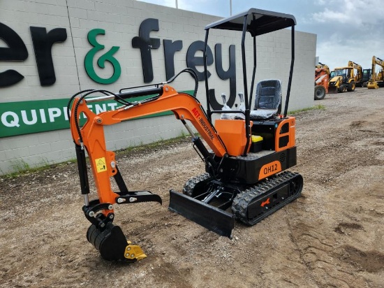 2023 AGROTK QH12 Mini Excavator c/w OROPS, Rubber Tracks, Backfill Blade, A