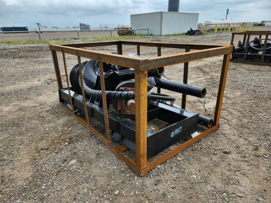 2023 AGROTK SSECAG-Y Heavy Duty Auger to suit Skidsteer c/w 3 Auger Bits (6