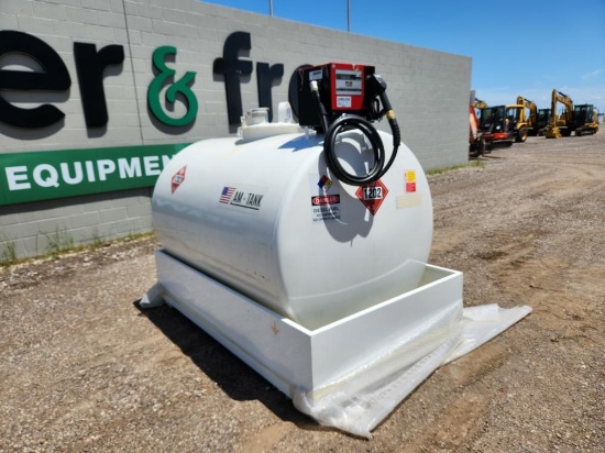 2023 AM-Tank 600 Gallon Diesel Fuel Tank, Containment Dike & 120V Supply Pu