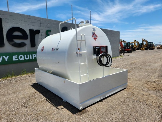 2023 AM-Tank 2300 Gallon Diesel Fuel Tank, Containment Dike & 120V Supply P
