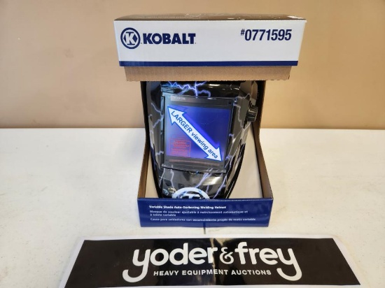 Kobalt Welding Helmet Auto Darking Variable Shade c/w Lightning - Unused