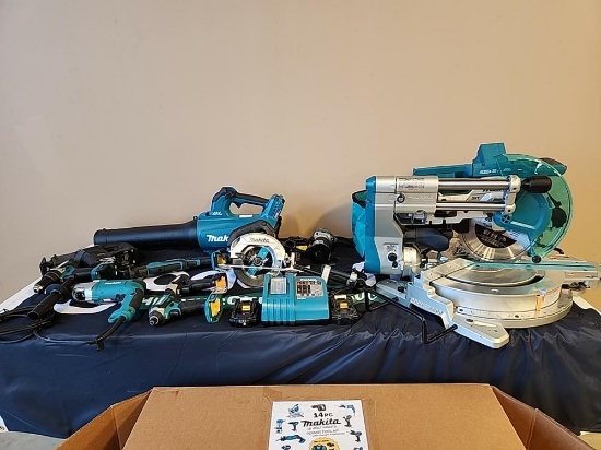 Makita Power Tool Kit c/w 18V Leaf Blower / 18 V 6 1/2" Circular Saw / 18V