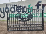 Great Bear  20' Bi-Parting Wrought Iron Gate c/w Deer Design - Unused