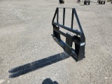2023 Mower King SA Skid Steer Forklift Attachment, 4' Forks - Unused