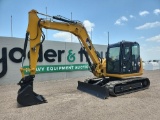 2013 CAT 308ECR Cab, Rubber Tracks, Blade, Offset, CV, QH, Piped, Aux Hydra