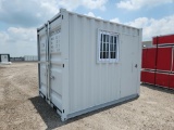 10' Container, Single Walk Door, Lock Box, Window, Forklift Pockets - Unuse