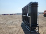 Iron Fence Panels, 10' x 7', c/w 20 Panels, 21 Posts & Connnecting Hardware