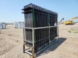 Iron Fence Panels, 10' x 7', c/w 20 Panels, 21 Posts & Connnecting Hardware