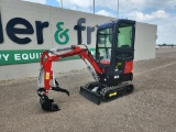 2023 Miva VA13C Mini Excavator, Cab, Rubber Tracks, 16