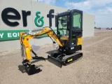 2023 Miva VA13C Mini Excavator, Cab, Rubber Tracks, 16