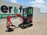 2023 Miva VA13C Mini Excavator, Cab, Rubber Tracks, 16