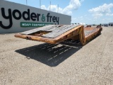 1975 Load King  Tandem Axle Lowboy Trailer, Ramps, 18' Well, Folding Goosen