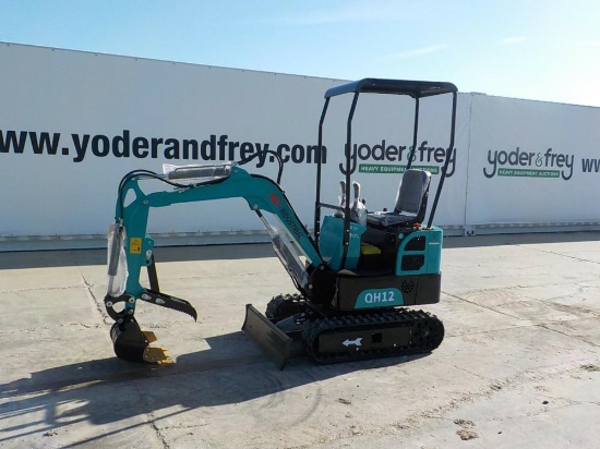 2023 AGROTK  Mini Excavator c/w OROPS, Rubber Tracks, Aux Hydraulics, Blade
