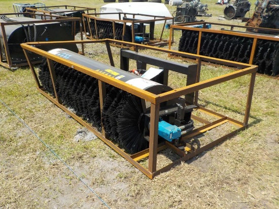 Mower King 72" Angle Broom to suit Skidsteer - Unused