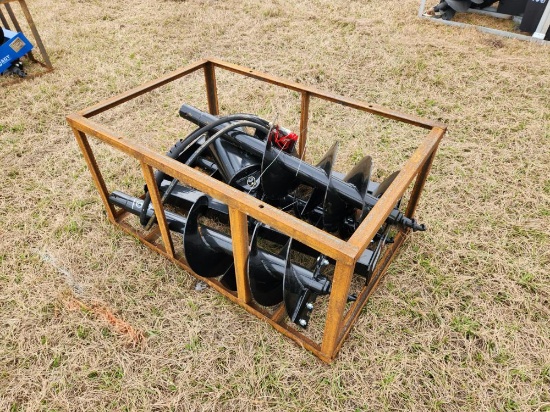 Mower King Auger to suit Skidsteer c/w 3 Bits - Unused