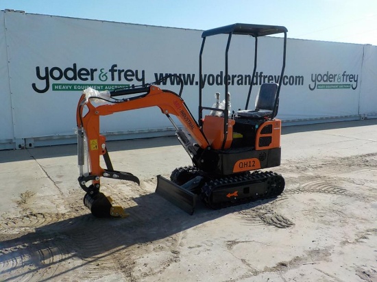 2023 AGROTK  Mini Excavator c/w OROPS, Rubber Tracks, Aux Hydraulics, Blade