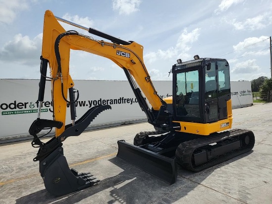 2018 JCB 85Z-1 ECO Hydraulic Excavator c/w A/C, Rubber Tracks, Aux Hydaulic