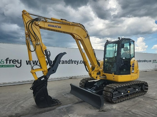 2023 Komatsu PC80MR-5E0 Hydraulic Excavator c/w A/C, Rubber Block Pads, Aux