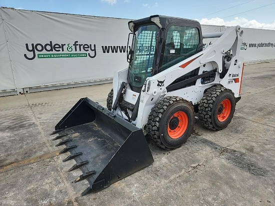 2018 Bobcat S770 Skidsteer Loader c/w Cab, A/C, Aux Hydraulics, Bucket (1,7