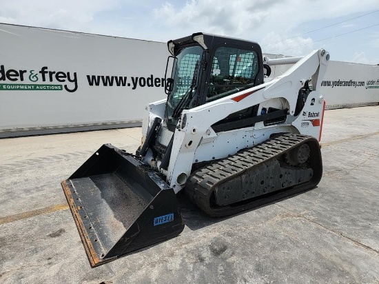 2017 Bobcat T870 Tracked Skidsteer Loader c/w Cab, A/C, Joystick Controls,