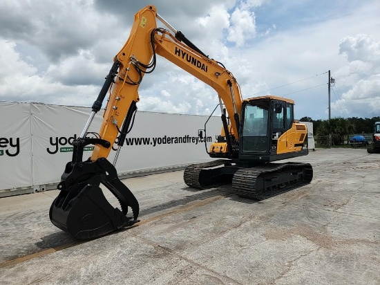 2020 Hyundai HX140L Hydraulic Excavator c/w A/C, 28" Pads, Aux Hydraulics,