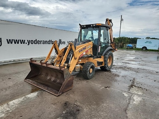 2013 Case 580N 4x4 Backhoe Loader c/w Cab, A/C, Joystick Controls, Loading